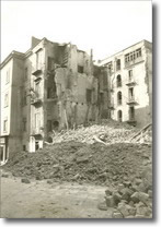 building destroyed by bombardments